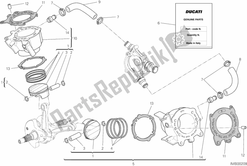 Todas las partes para Cilindros - Pistones de Ducati Diavel FL 1200 2016